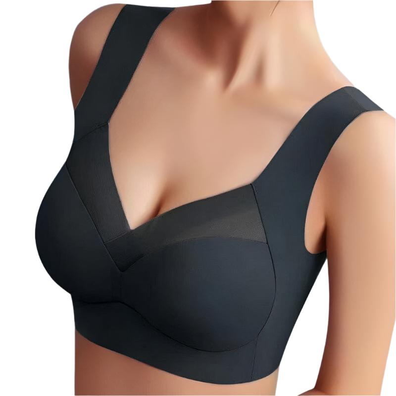 Women's Seamless Bra with Mesh Detail