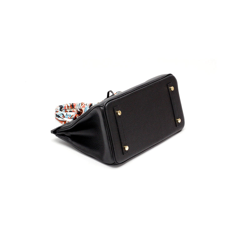 Leather Structured Shoulder Handbag