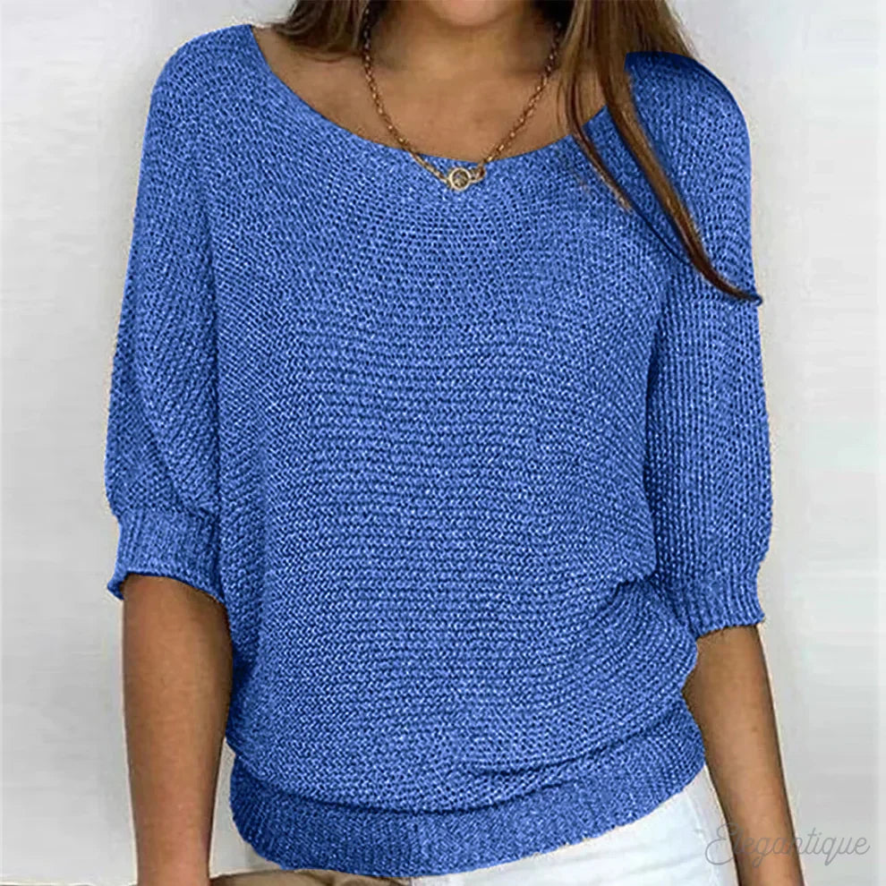 Elegant Cross Knit Layering Sweater