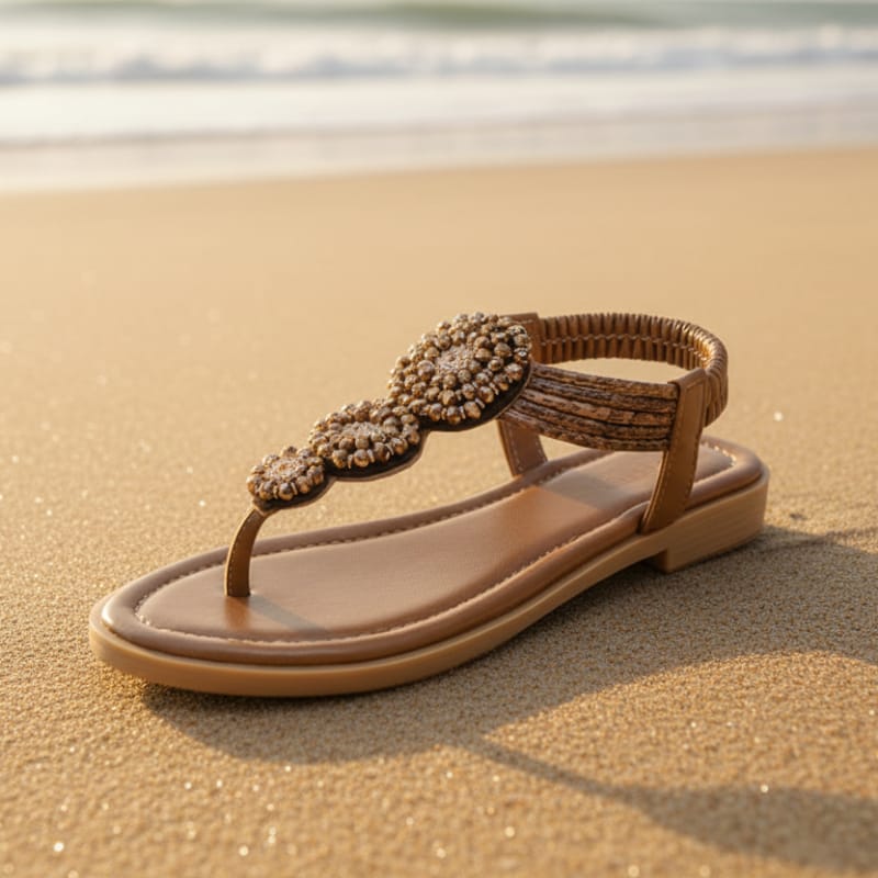 Boho Braided Strap Flat Sandal