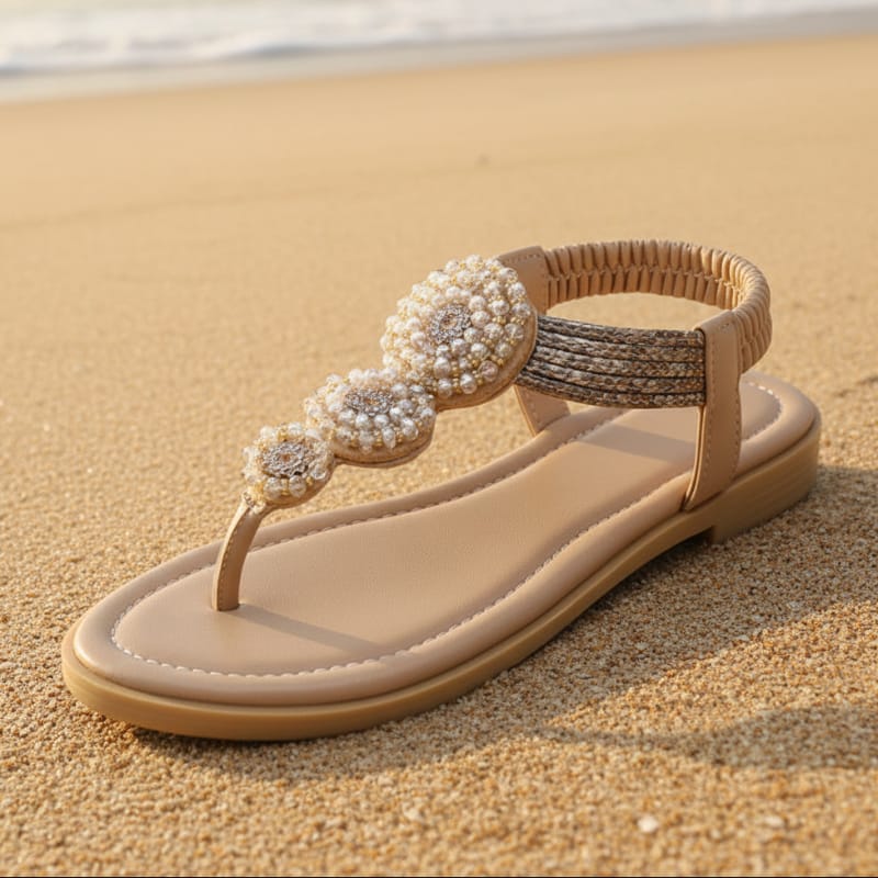 Boho Braided Strap Flat Sandal