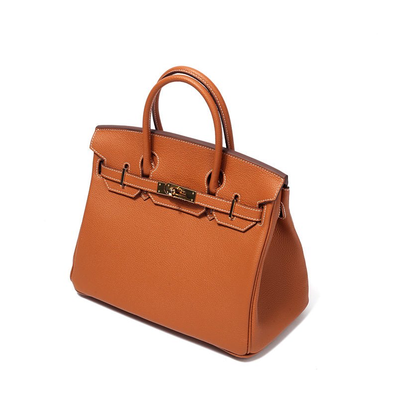 Leather Structured Shoulder Handbag