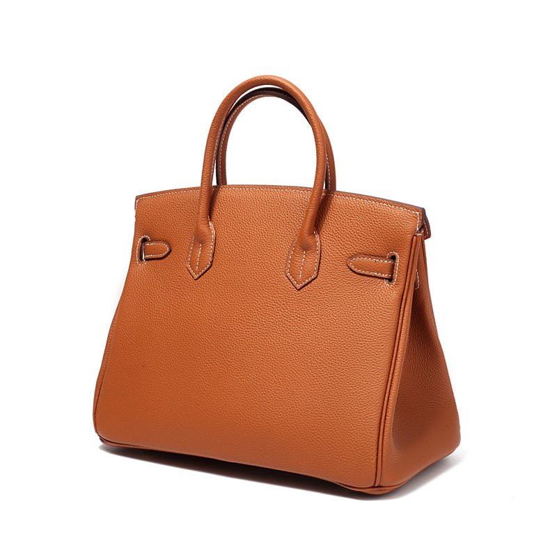 Leather Structured Shoulder Handbag