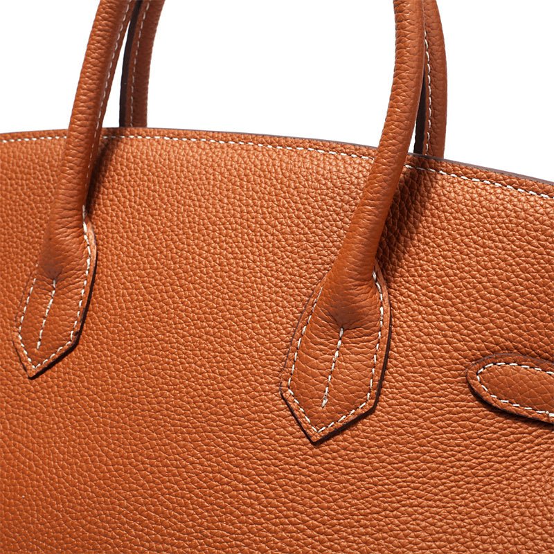 Leather Structured Shoulder Handbag