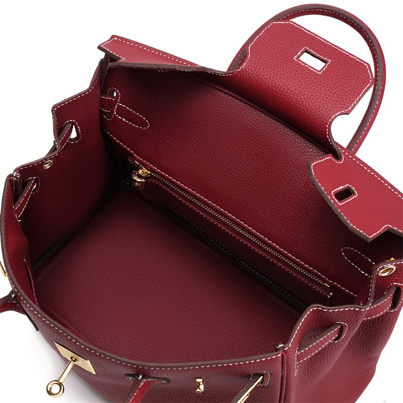 Leather Structured Shoulder Handbag