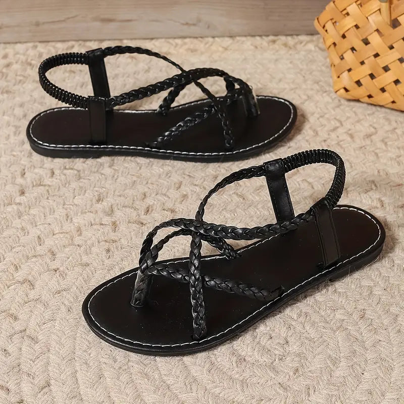 Braided Strap Comfort Sandals