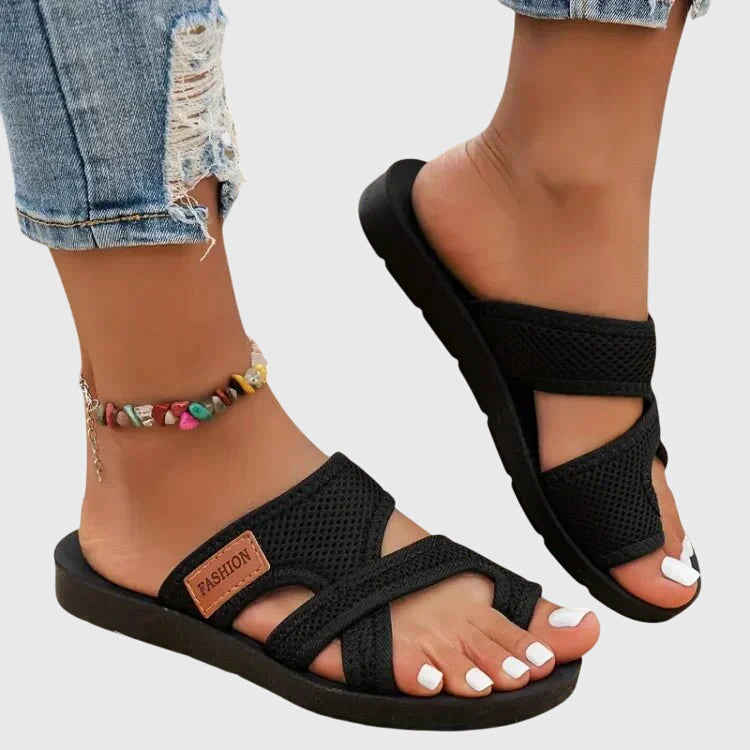 Elastic Fit Orthopedic Sandals with Contoured Arch Support