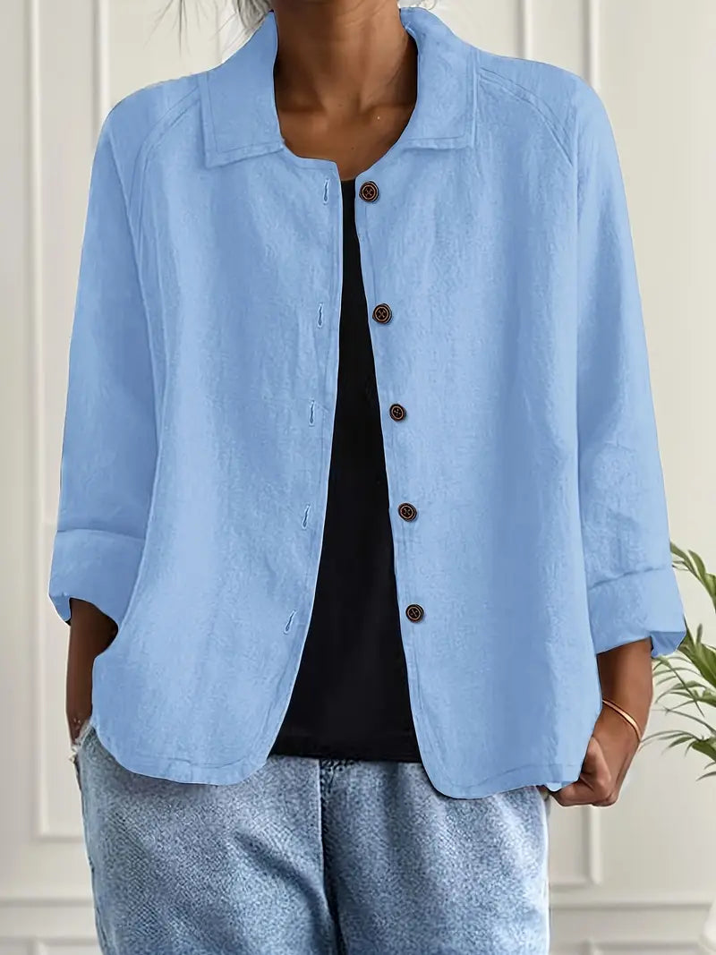 Lightweight Cotton Linen Shirt Cardigan