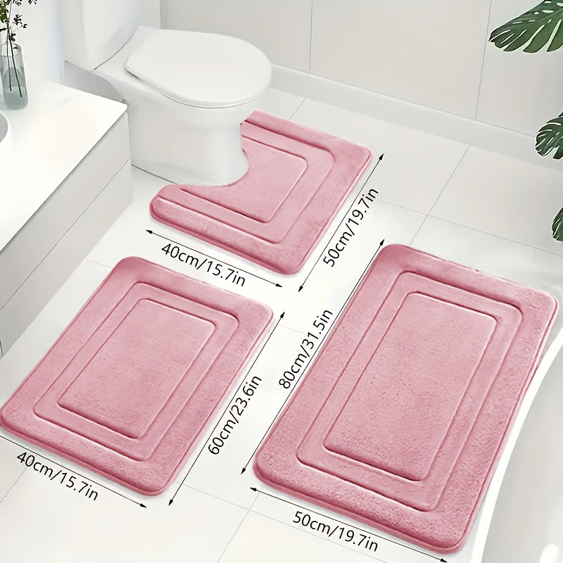 Luxe Memory Foam Bath Mat Set