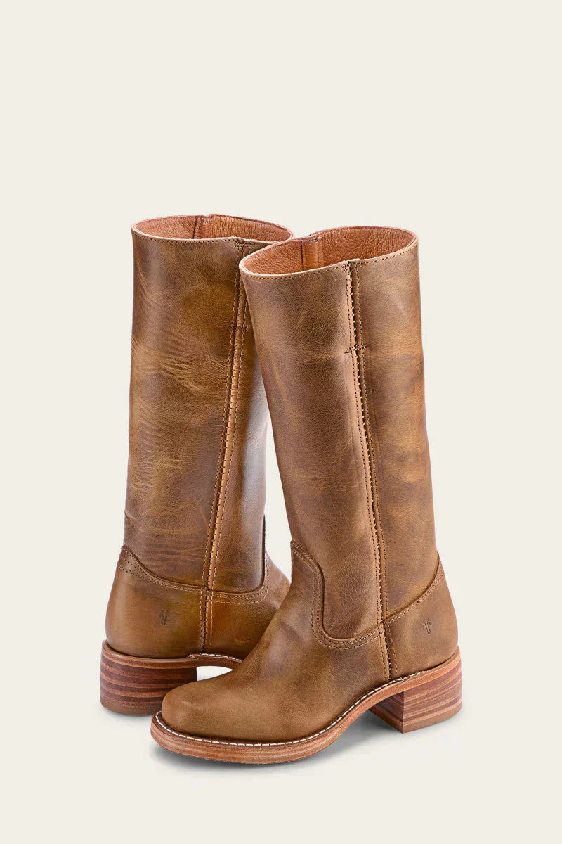 Women's Leather-Look Ankle Boots with Side Zip