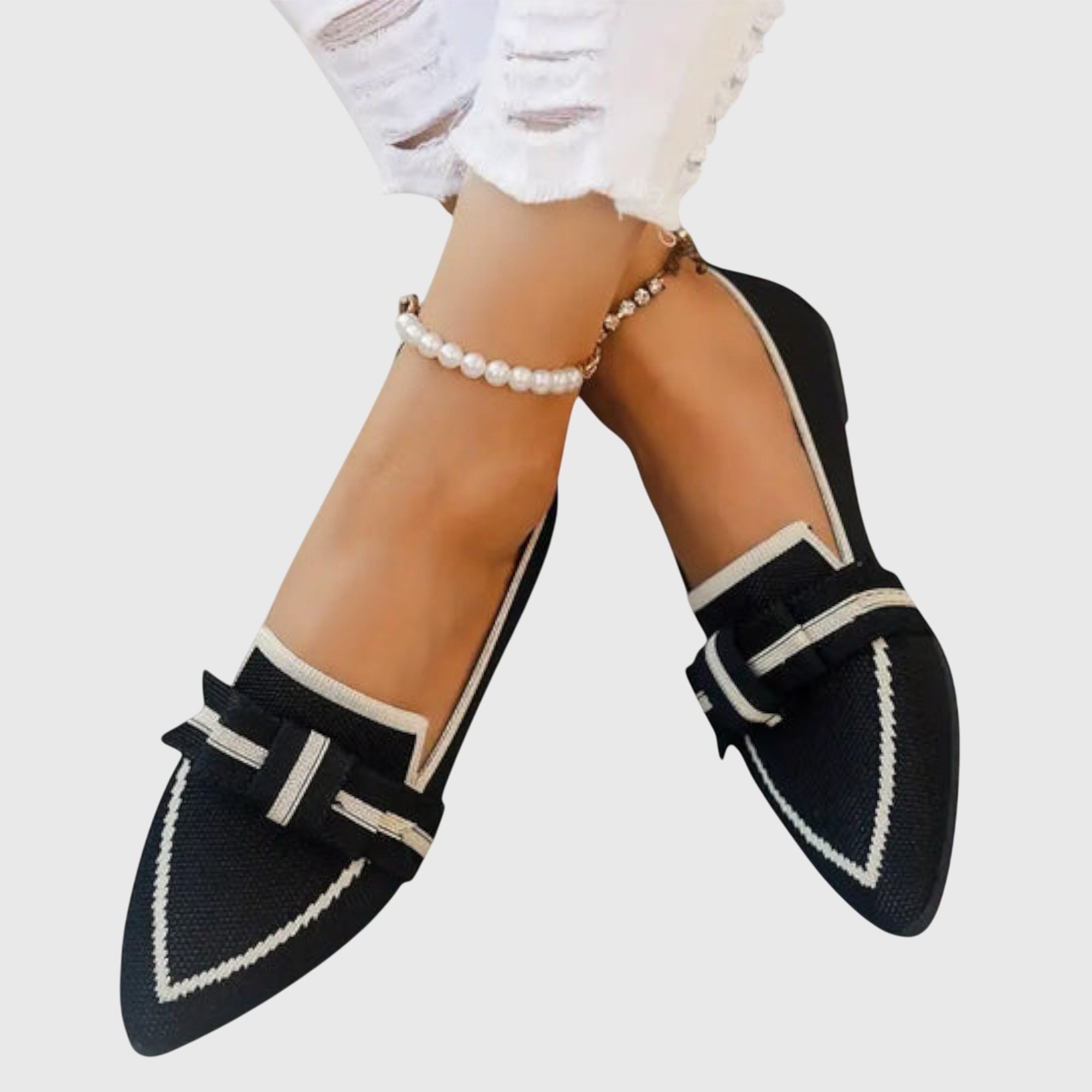 Knot Detail Comfort Loafers With Flat Sole