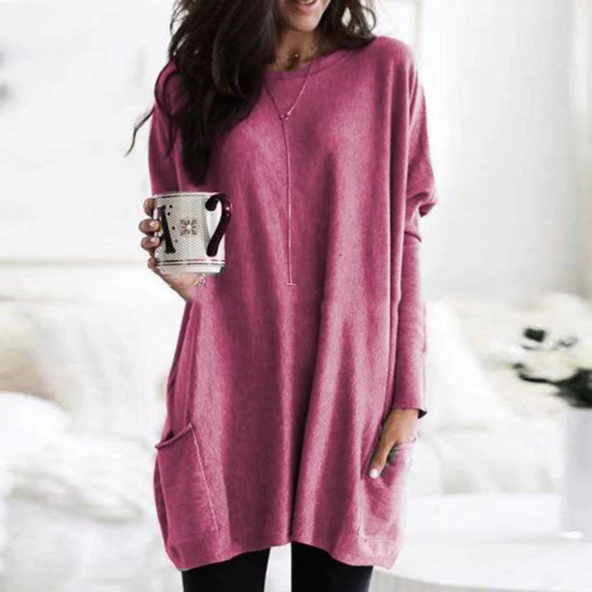 Aurelia Oversized Pocket Tunic Sweater