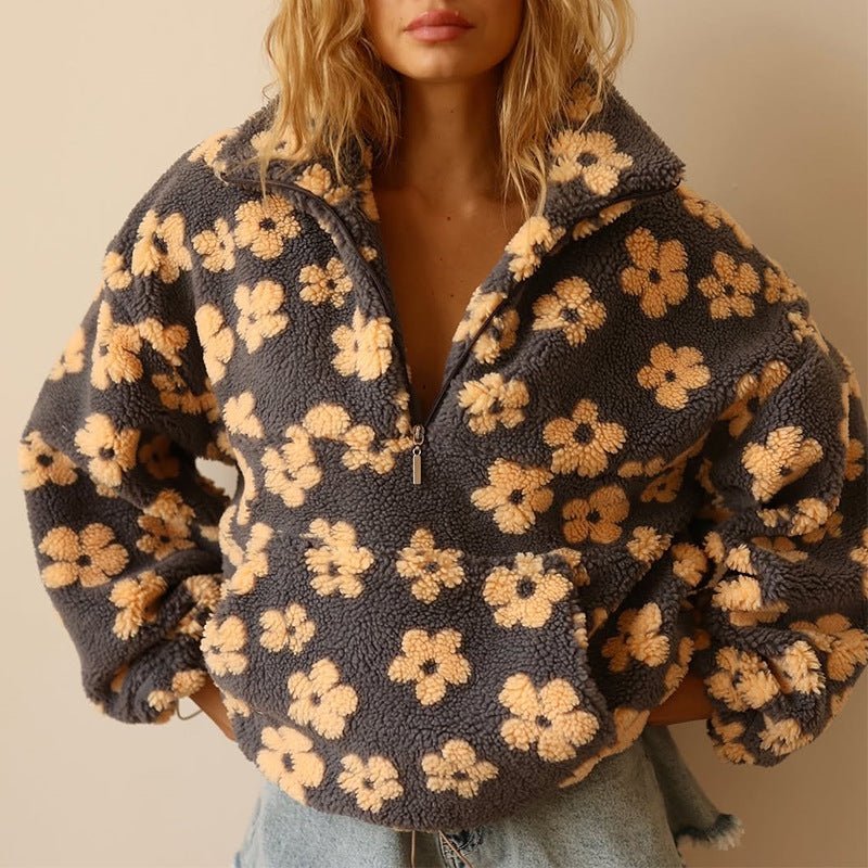 Celestine Floral Teddy Fleece Jumper