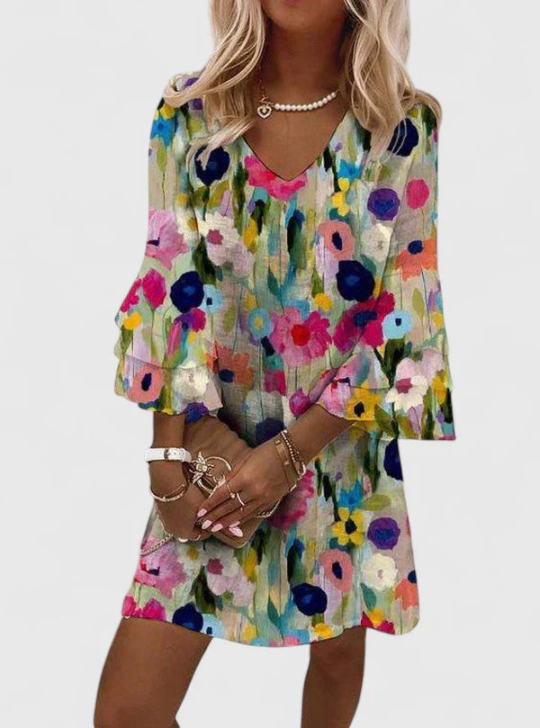 Mini Dress for Women - Multicolored Elegant Casual Everyday Dress