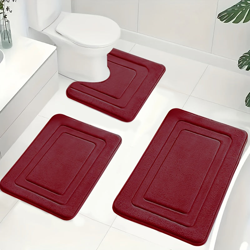 Luxe Memory Foam Bath Mat Set