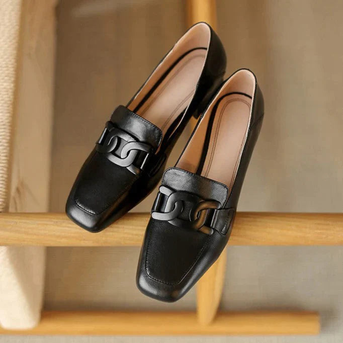 Heeled Loafer Pumps