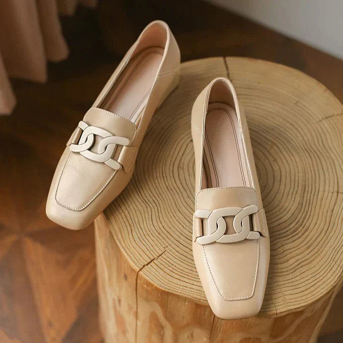 Heeled Loafer Pumps