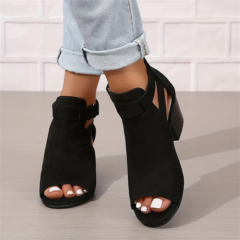 Peep Toe Ankle Boots