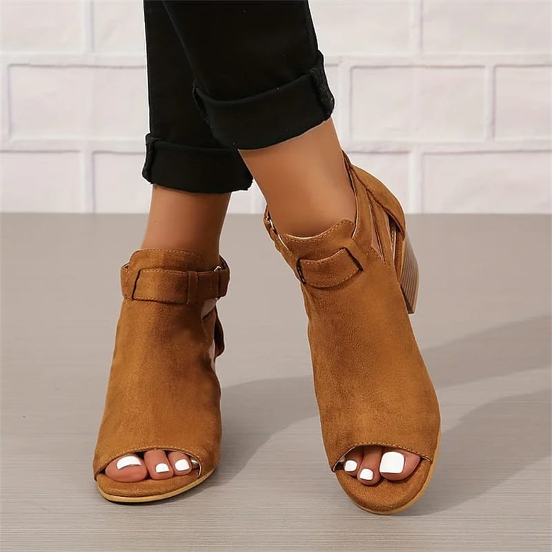 Peep Toe Ankle Boots