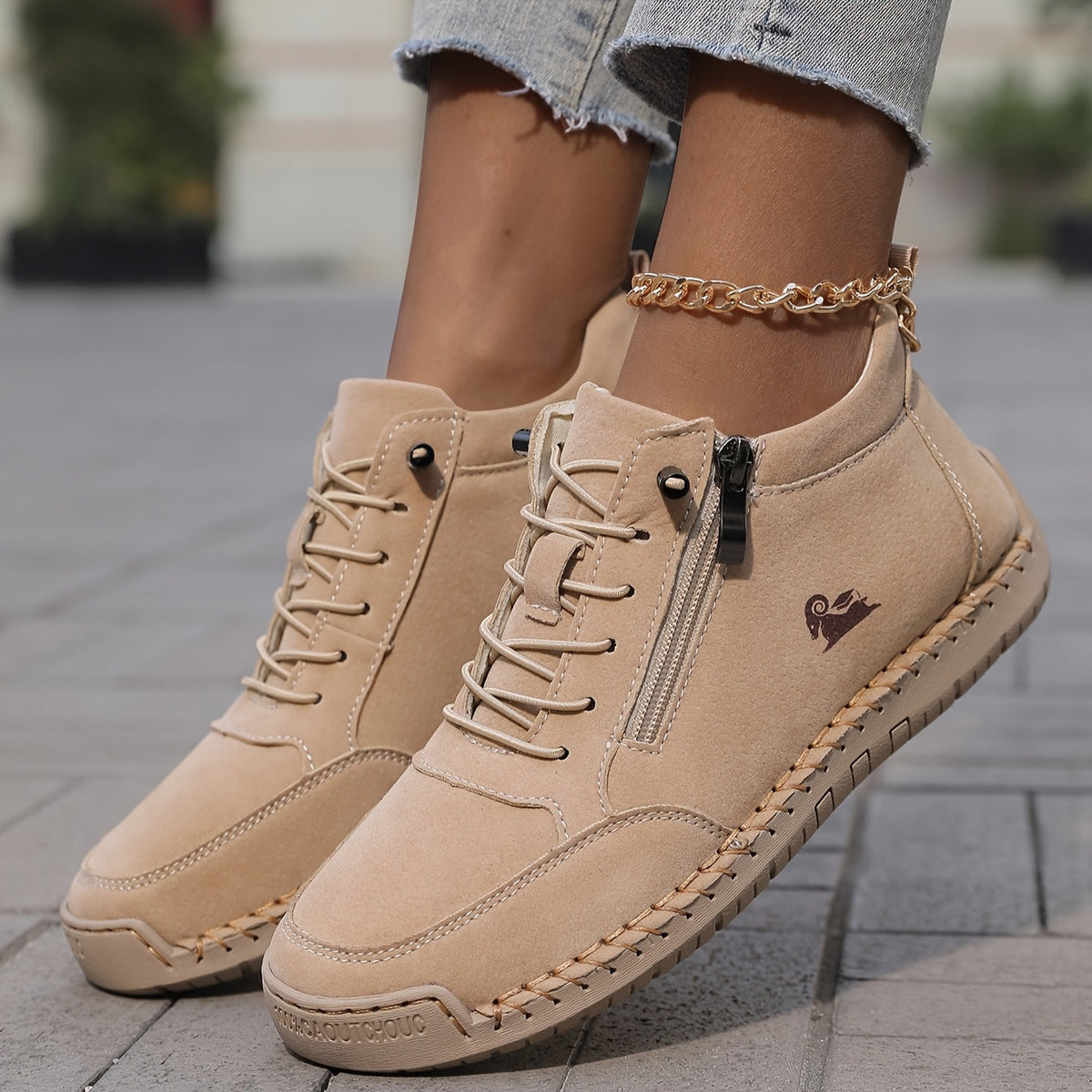 Lace-Up Combat Ankle Boots