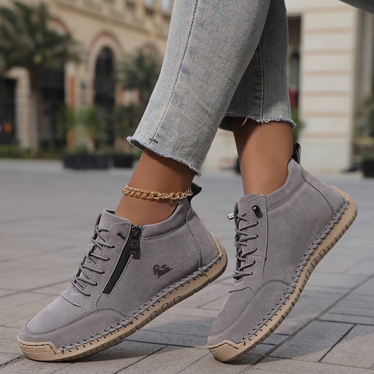 Lace-Up Combat Ankle Boots