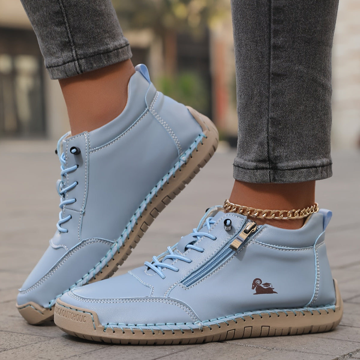 Lace-Up Combat Ankle Boots