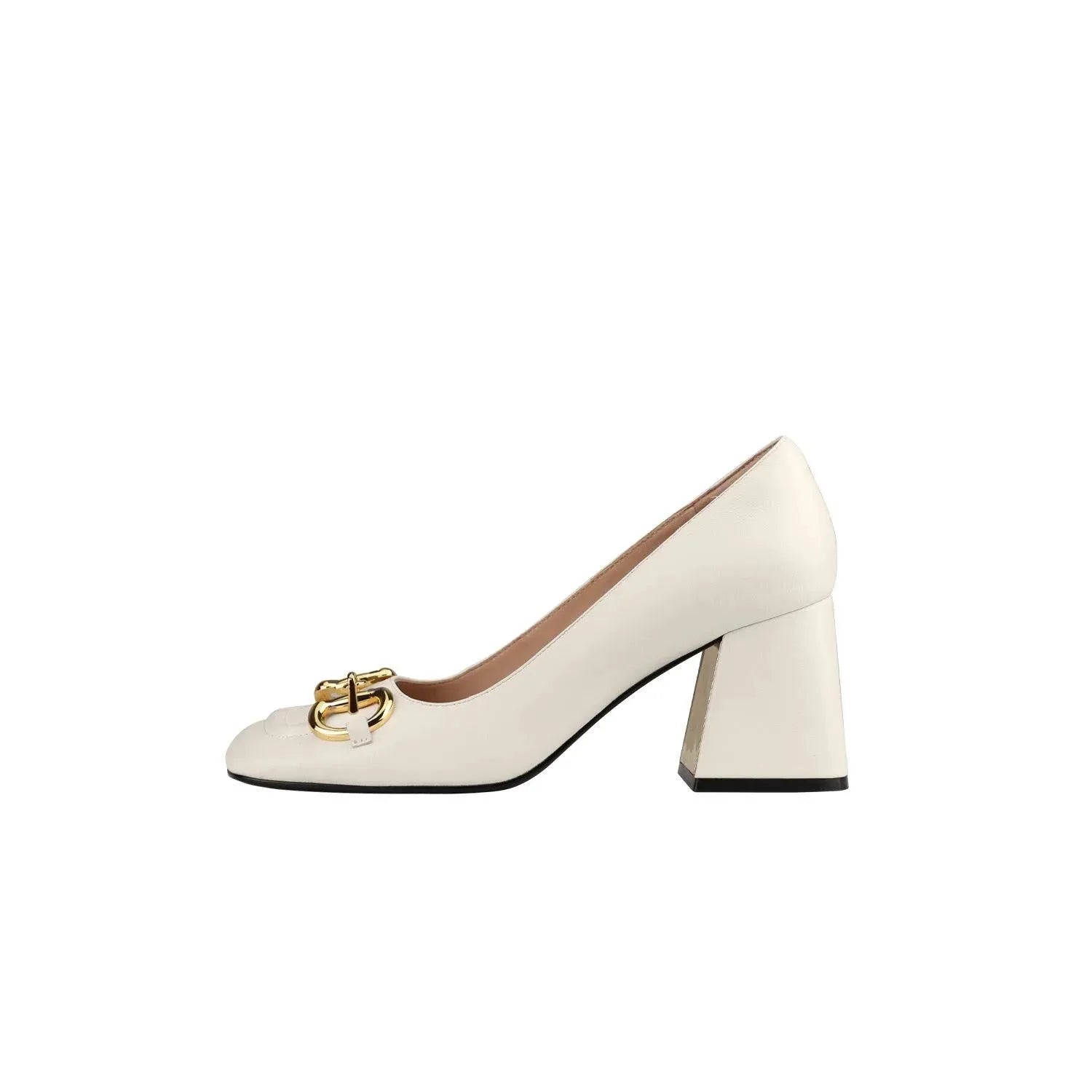 Retro Buckle High Heel Shoes