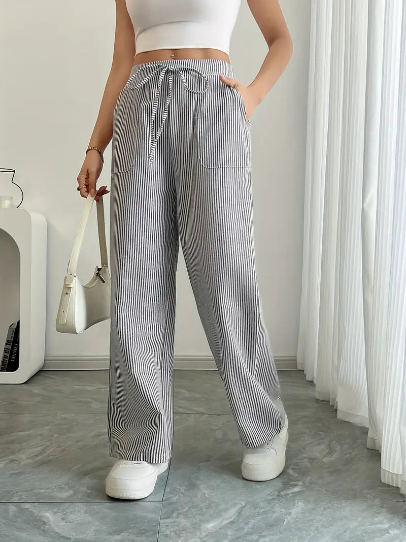 Linda Striped Straight Leg Pants