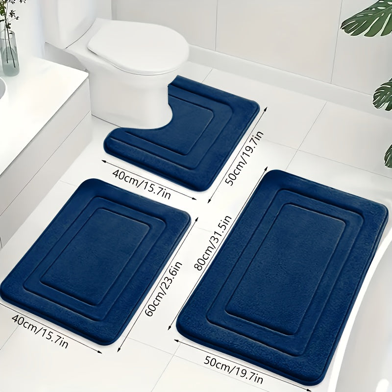 Luxe Memory Foam Bath Mat Set
