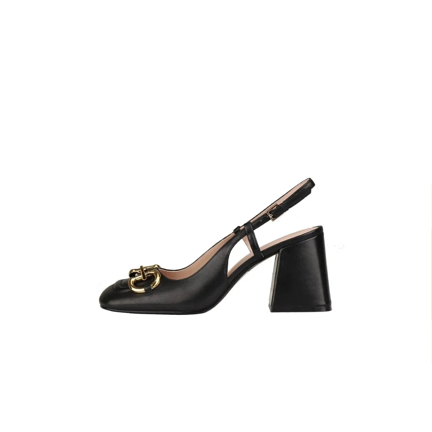 Retro Buckle High Heel Shoes
