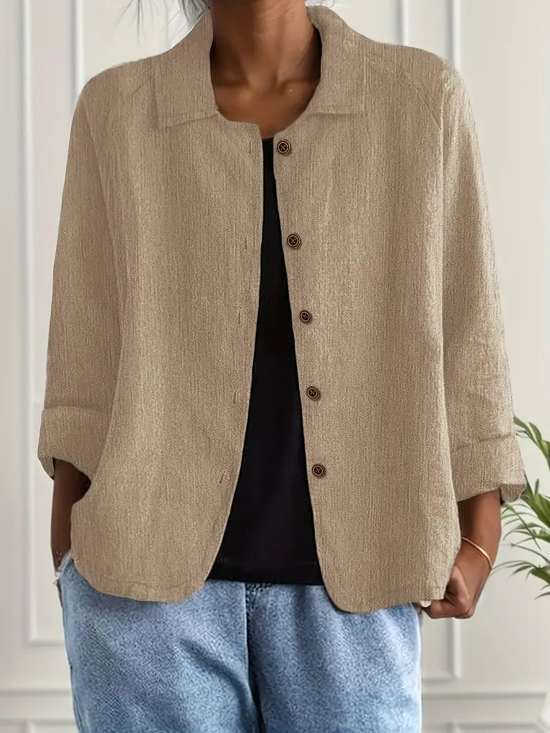 Lightweight Cotton Linen Shirt Cardigan