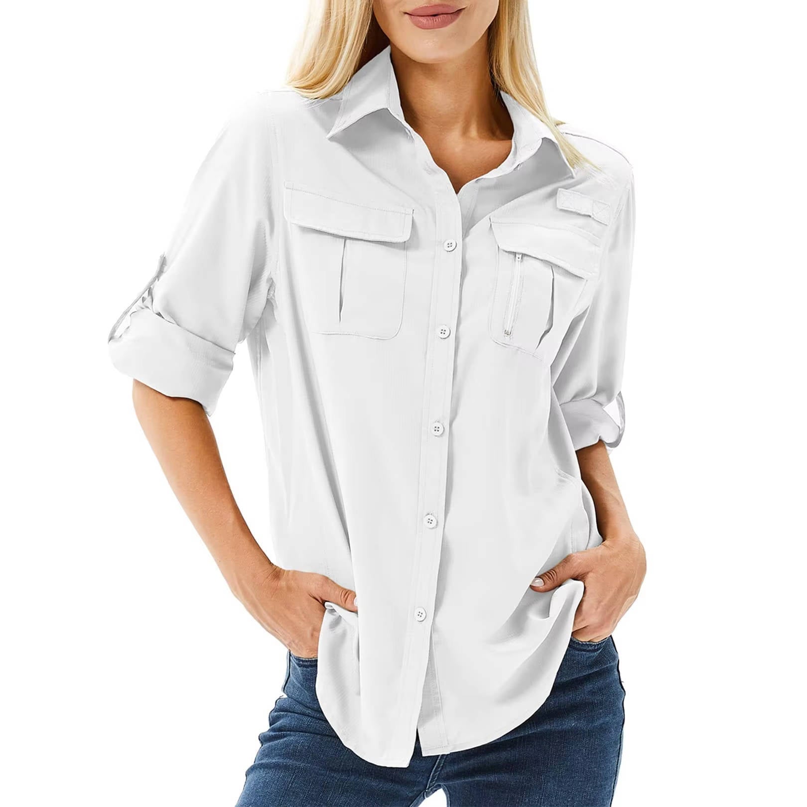 UV Protection Long Sleeve Safari Shirt