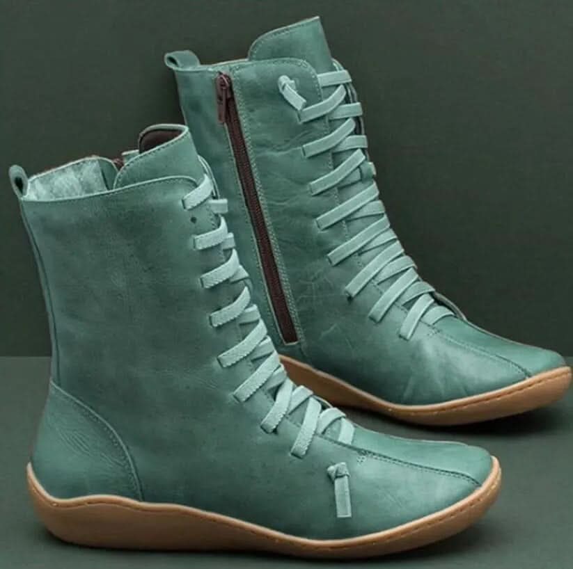 Women's Minimalist Lace-Up Ankle Boots