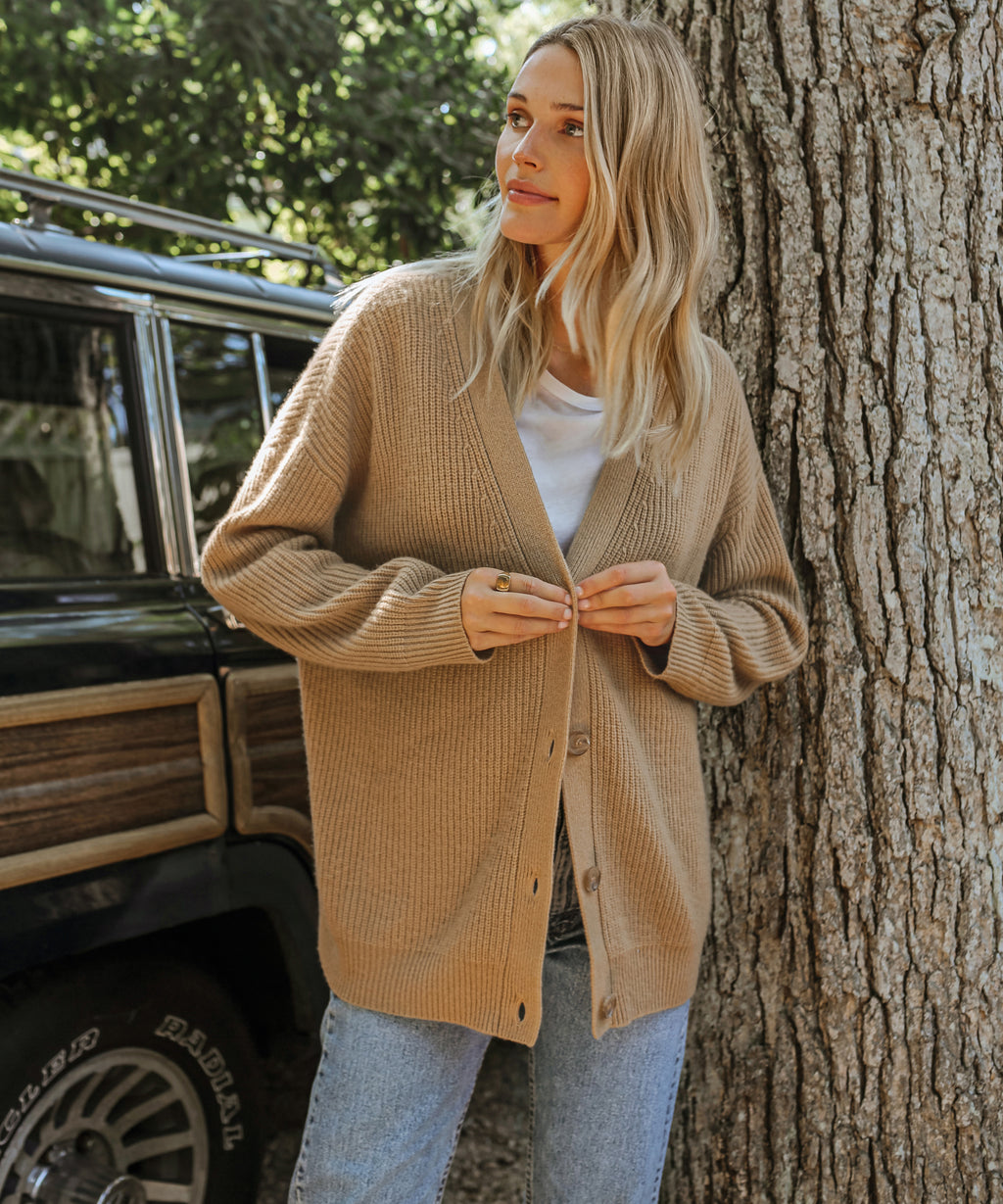 Women's Oversized Knit Button Cardigan