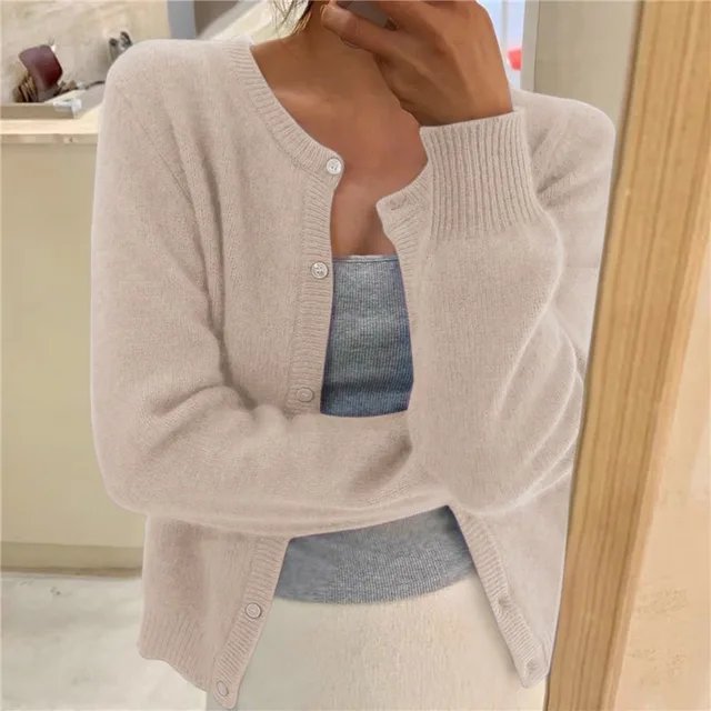 Elowen Soft Knit Button-Front Cardigan