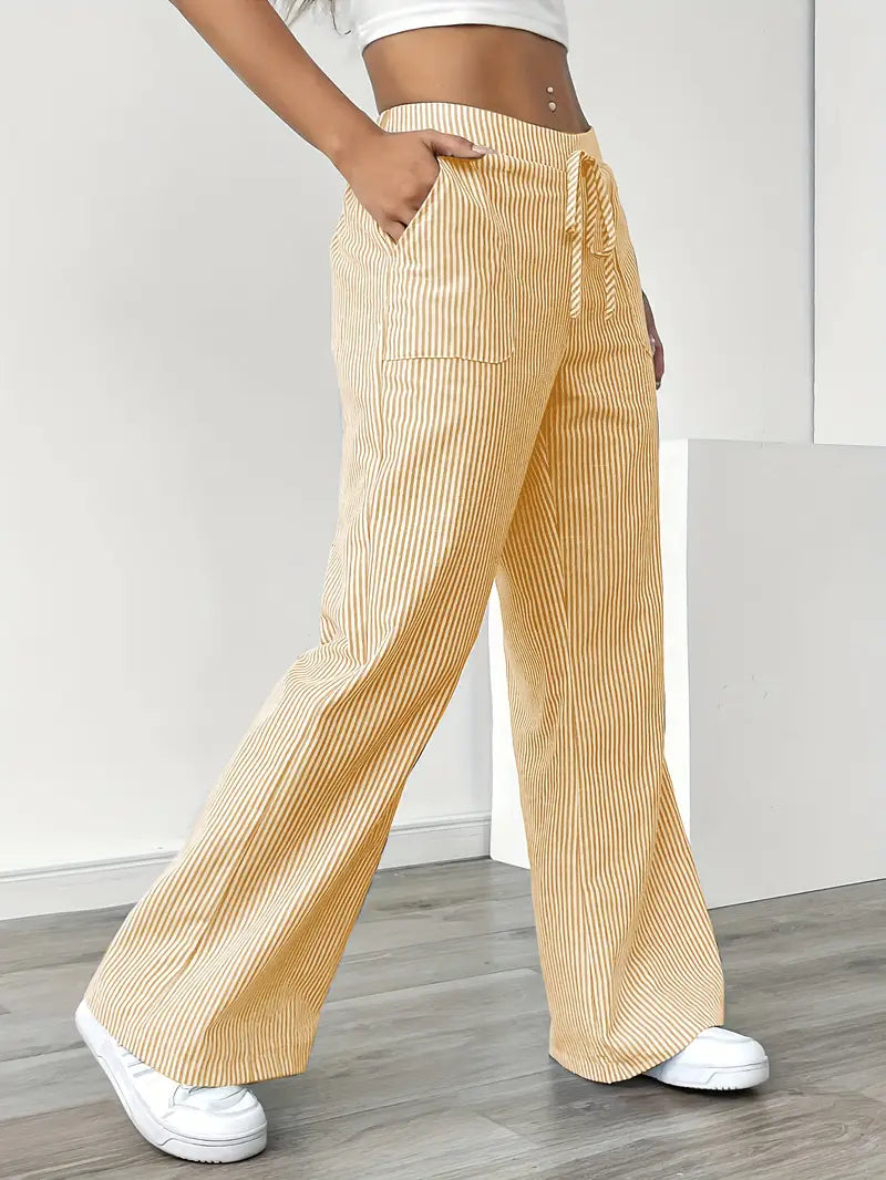 Linda Striped Straight Leg Pants