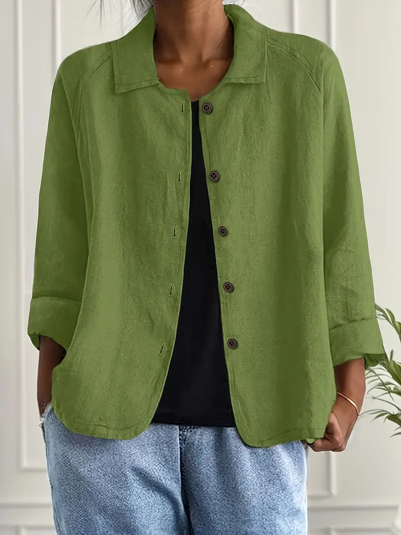 Lightweight Cotton Linen Shirt Cardigan