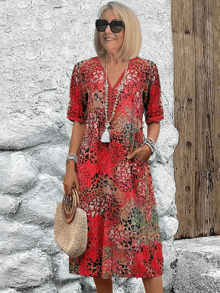 mini dresses for vacation Floerns Women's Floral Mini Dress Vacation Summer Bow Elegant Fitted Puffy  Dresses XS Blue and White at Amazon Women's Clothing store