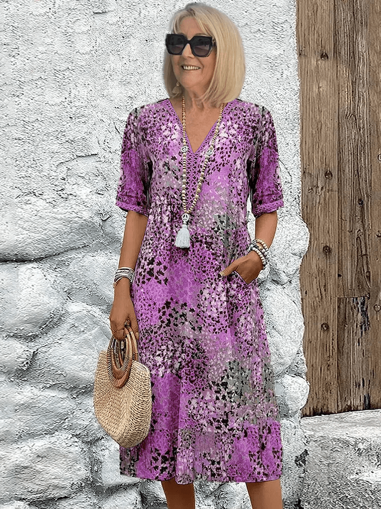midi casual summer dresses for women Floral Midi Dress for Women