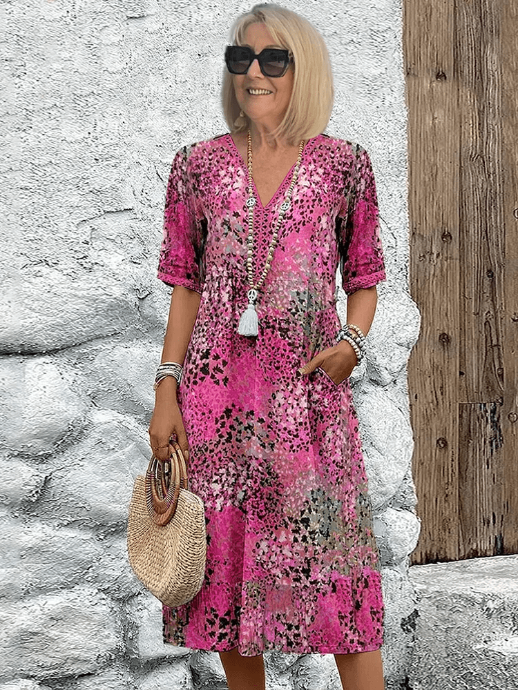 midi lavender dress for women Amazon.com: AOMEI Women's Elegant Pleated Midi Dress Colorful Outfit  (Purple,4X-Large) : Clothing, Shoes & Jewelry main image 0