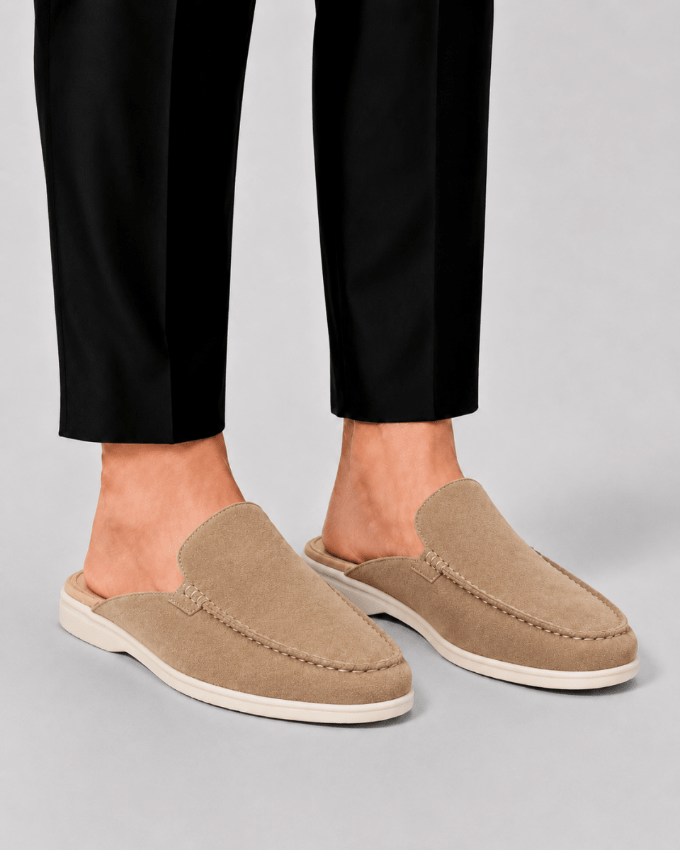 Men's Open-Back Slip-On Loafer Mule