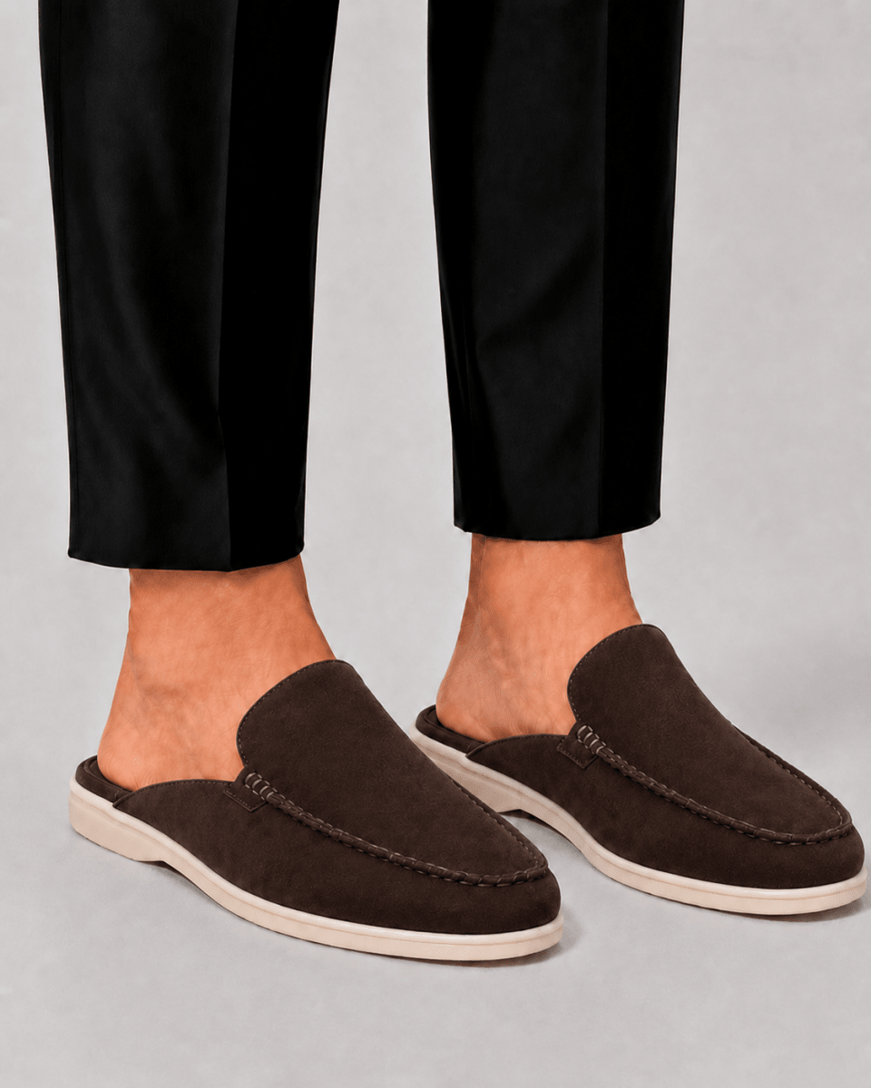 Men's Open-Back Slip-On Loafer Mule