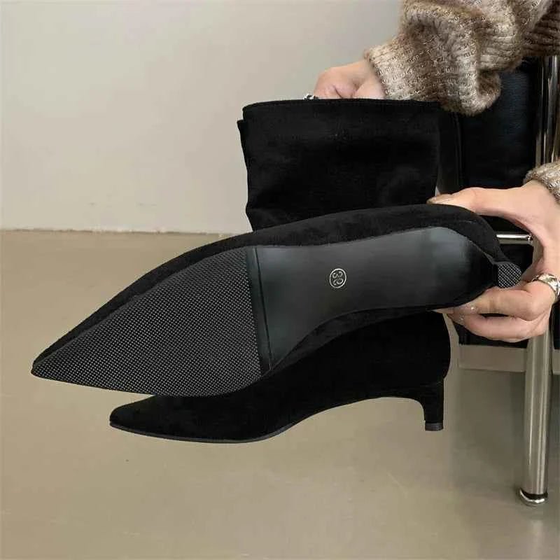 Elegant Fleece Lined Ankle Boots
