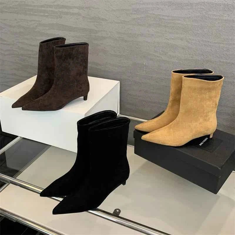 Elegant Fleece Lined Ankle Boots