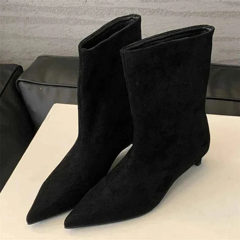 Elegant Fleece Lined Ankle Boots