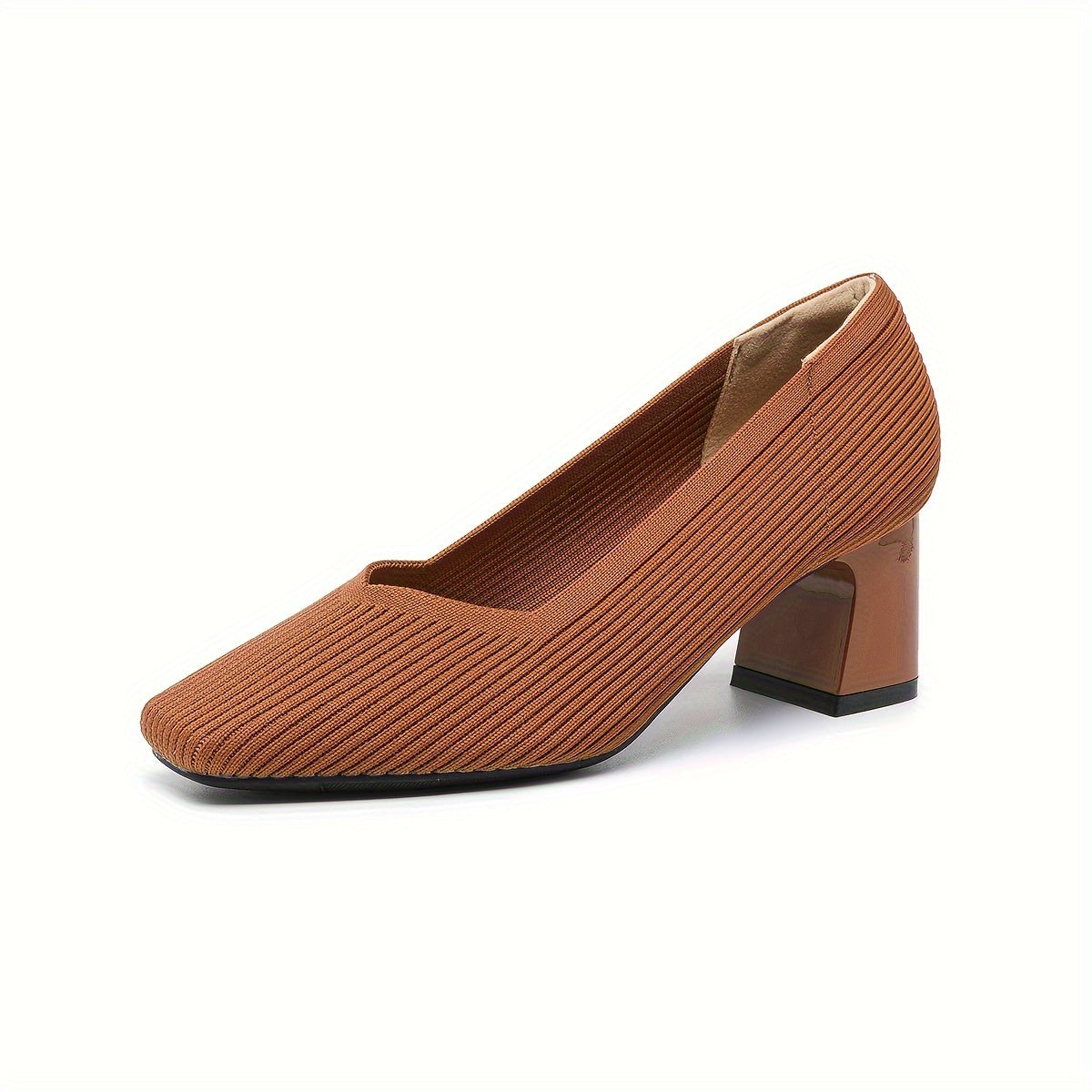 Pointed Toe Orthopedic Block Heel Pumps