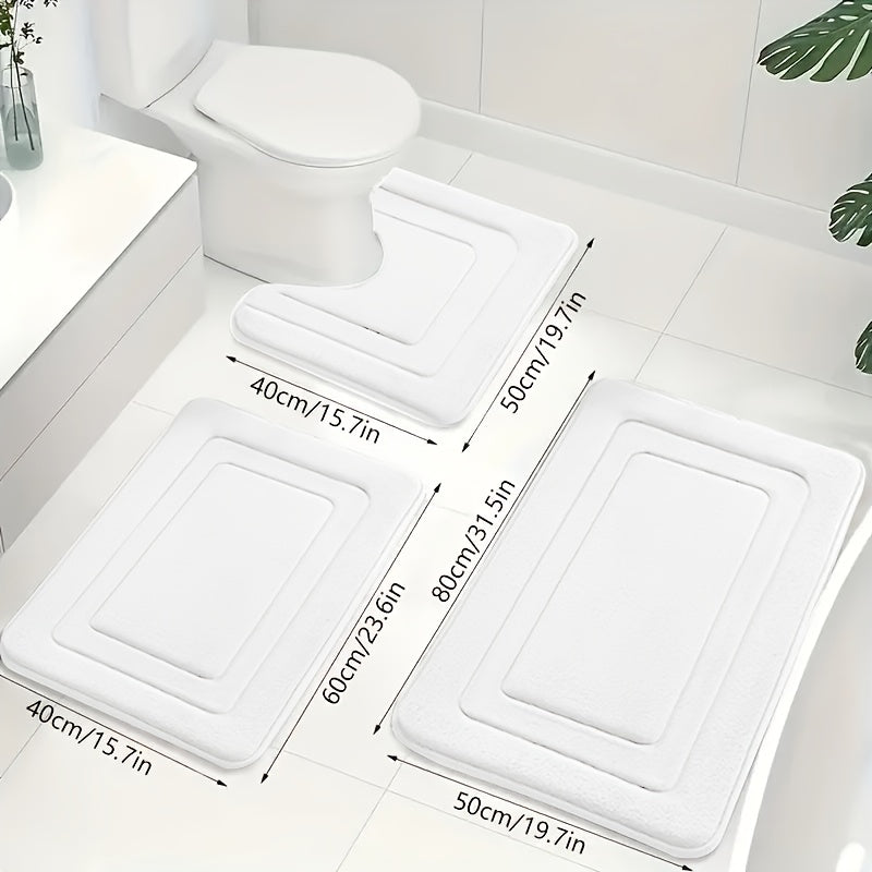 Luxe Memory Foam Bath Mat Set