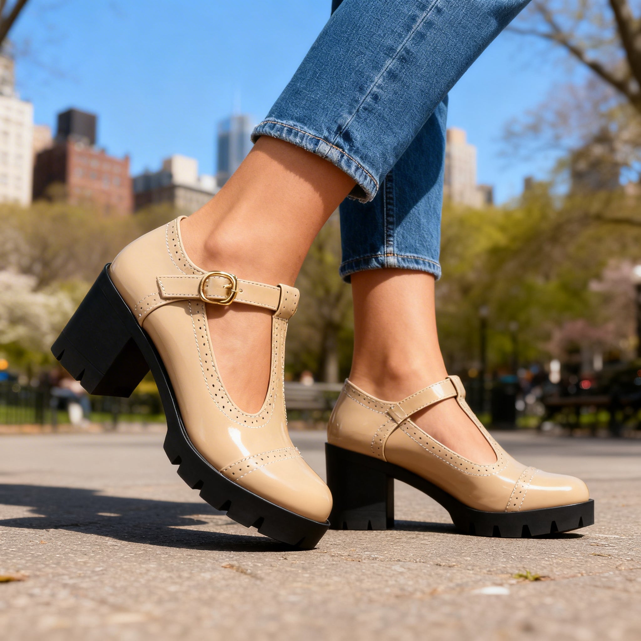 Brogue Loafers with Cushioned Comfort
