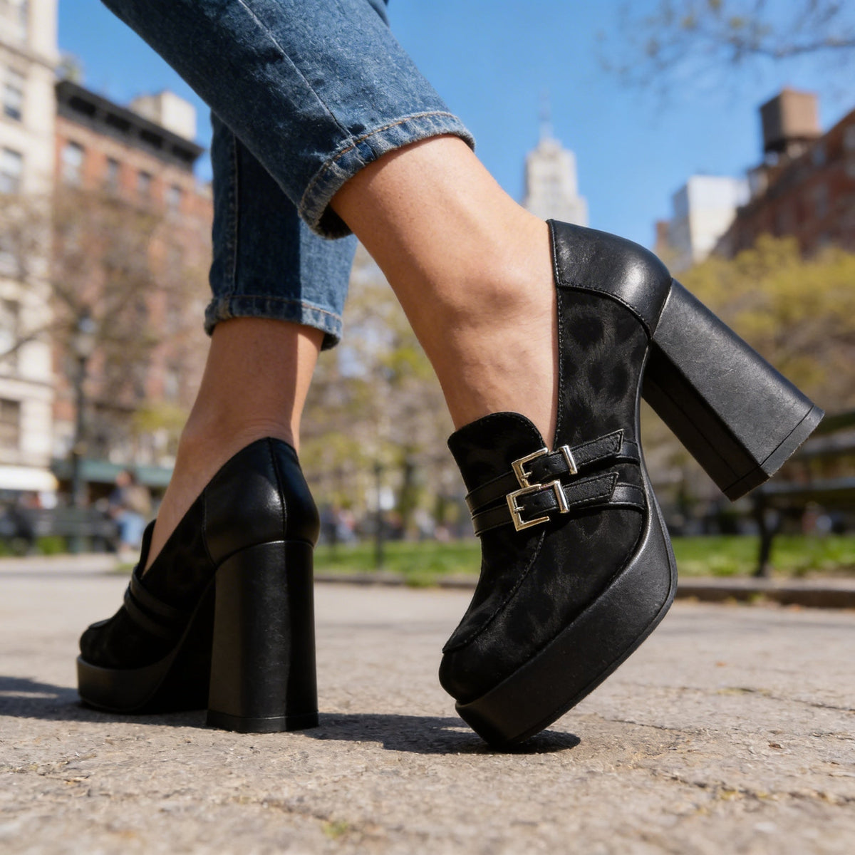 Leopard Print Loafers