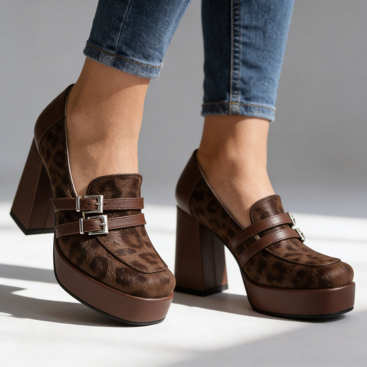 Leopard Print Loafers